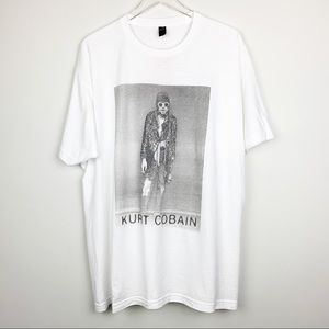 KURT COBAIN Leopard Graphic Band Tee Unisex L